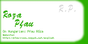 roza pfau business card